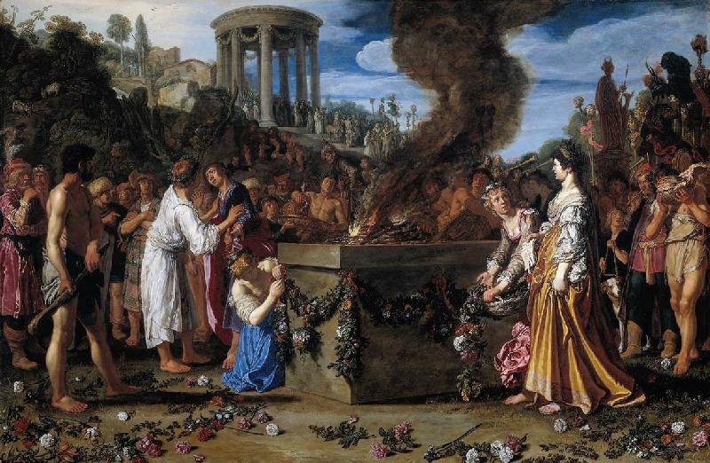 LASTMAN, Pieter Pietersz. Orestes and Pylades Disputing at the Altar s oil painting picture